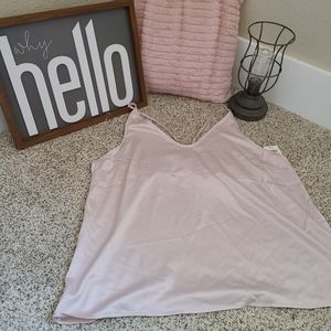 Women's Satin Sleep Camisole - Stars Above Soft Pink XXL NWT!